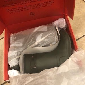 Dark olive original short Hunter boots
